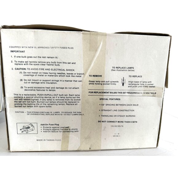 Vintage Teddy Bear Christmas Lights, Set of 10 Super-Brite, Working - Picture 5 of 5